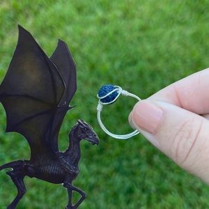 Thestral inspired ring